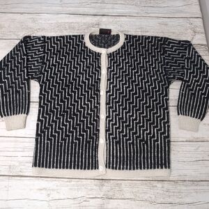 Minkha 100% Alpaca Wool Cardigan Women Size Small